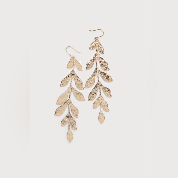leaf dangle earrings M50 - Picture 1 of 7